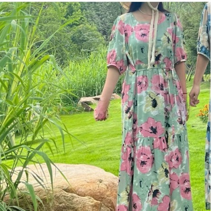 Levoire | Femme Maxi-robe fleurie Rose