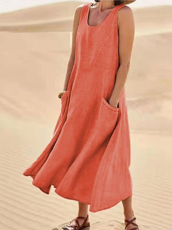 Levoire | Robe confortable avec couverture abdominale Orange