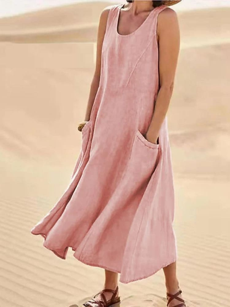 Levoire | Robe confortable avec couverture abdominale Rosa