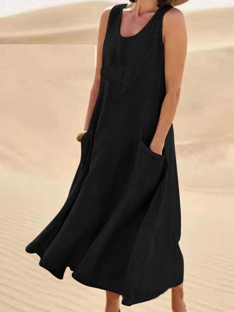 Levoire | Robe confortable avec couverture abdominale Noir