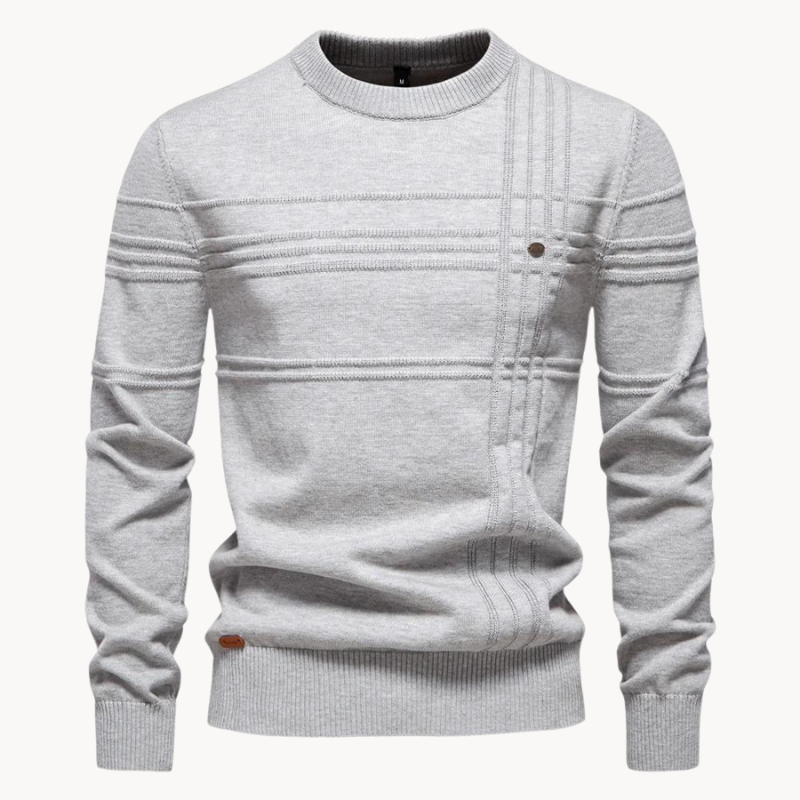 Levoire | Pull Homme À Carreaux Gris clair