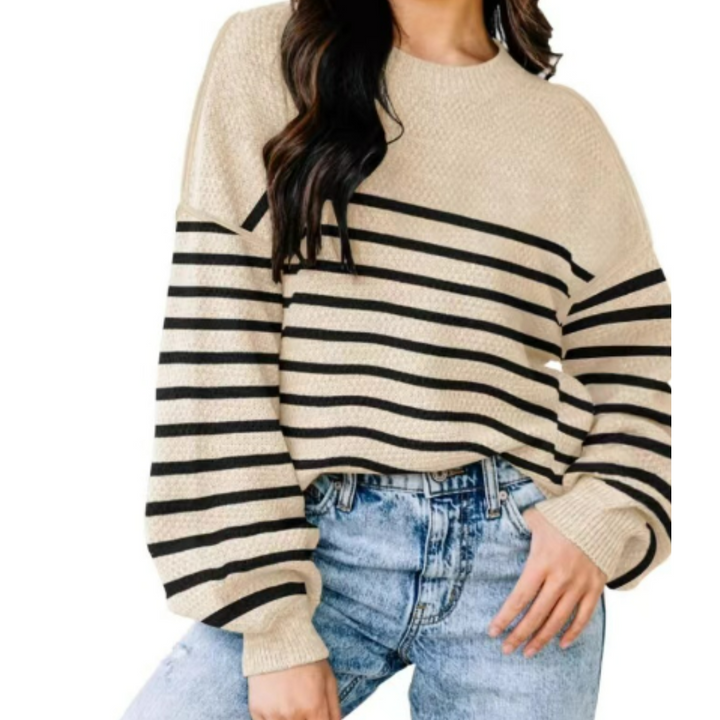 Levoire | Top Court Tendance Été Beige Noir