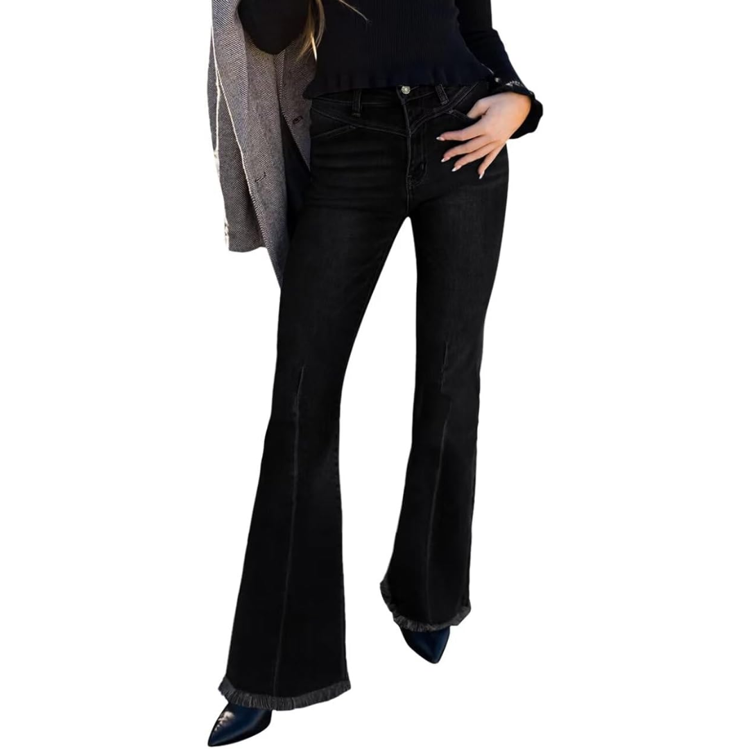 Levoire | Jean Dames Évasé Taille Haute – Stella Noir