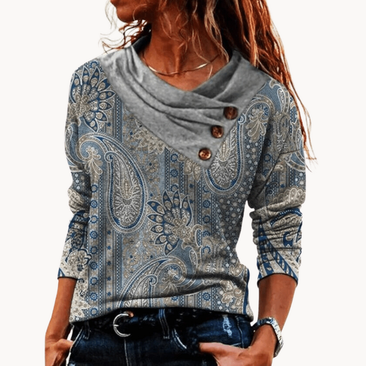 Levoire | Pull Pour Femmes Avec Ourlet À Volants Gris