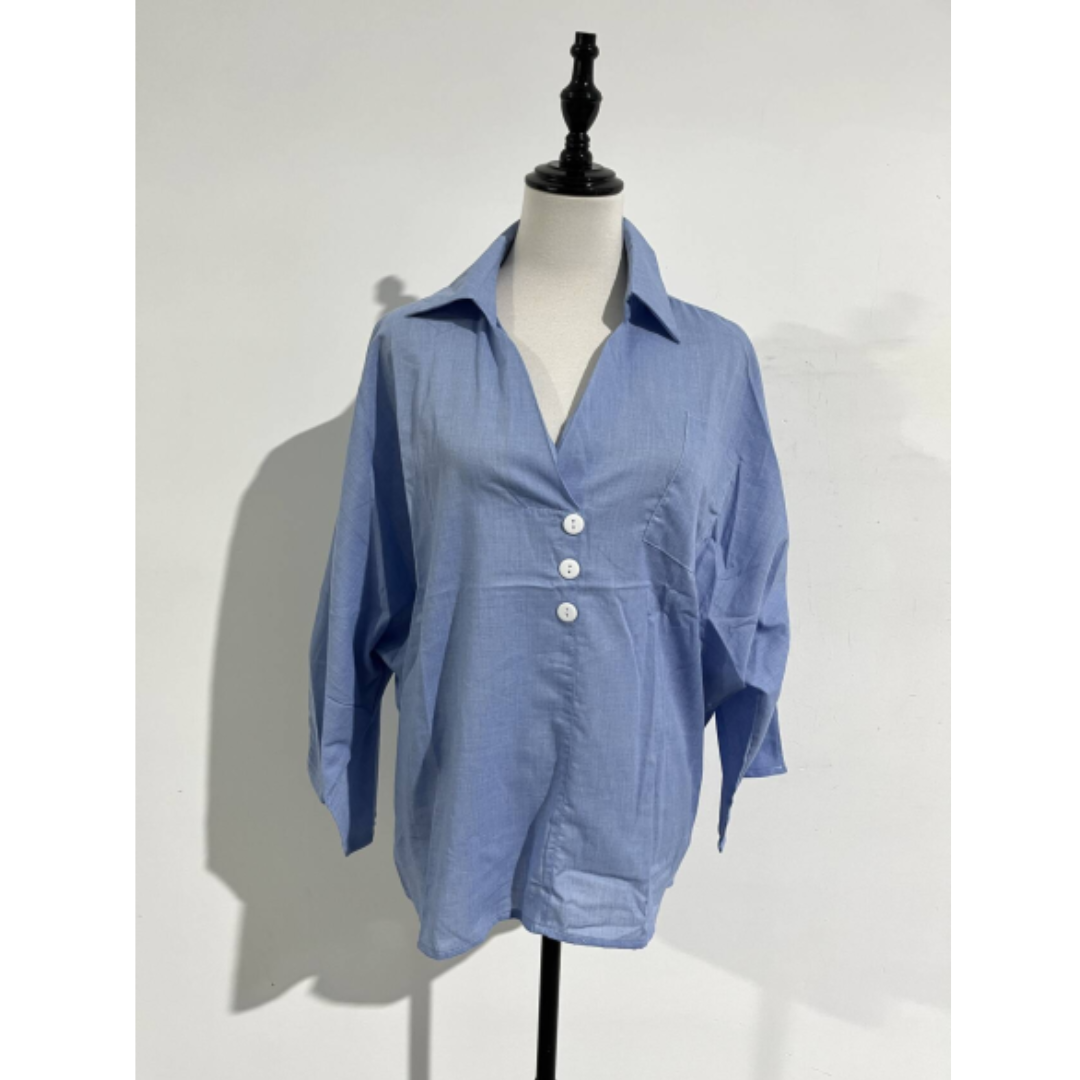 Levoire | Chic Blouse Robe FR Femmes FR Occasions Formelles Bleu