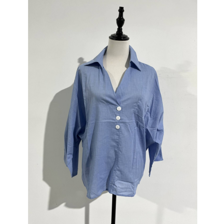 Levoire | Chic Blouse Robe FR Femmes FR Occasions Formelles Bleu