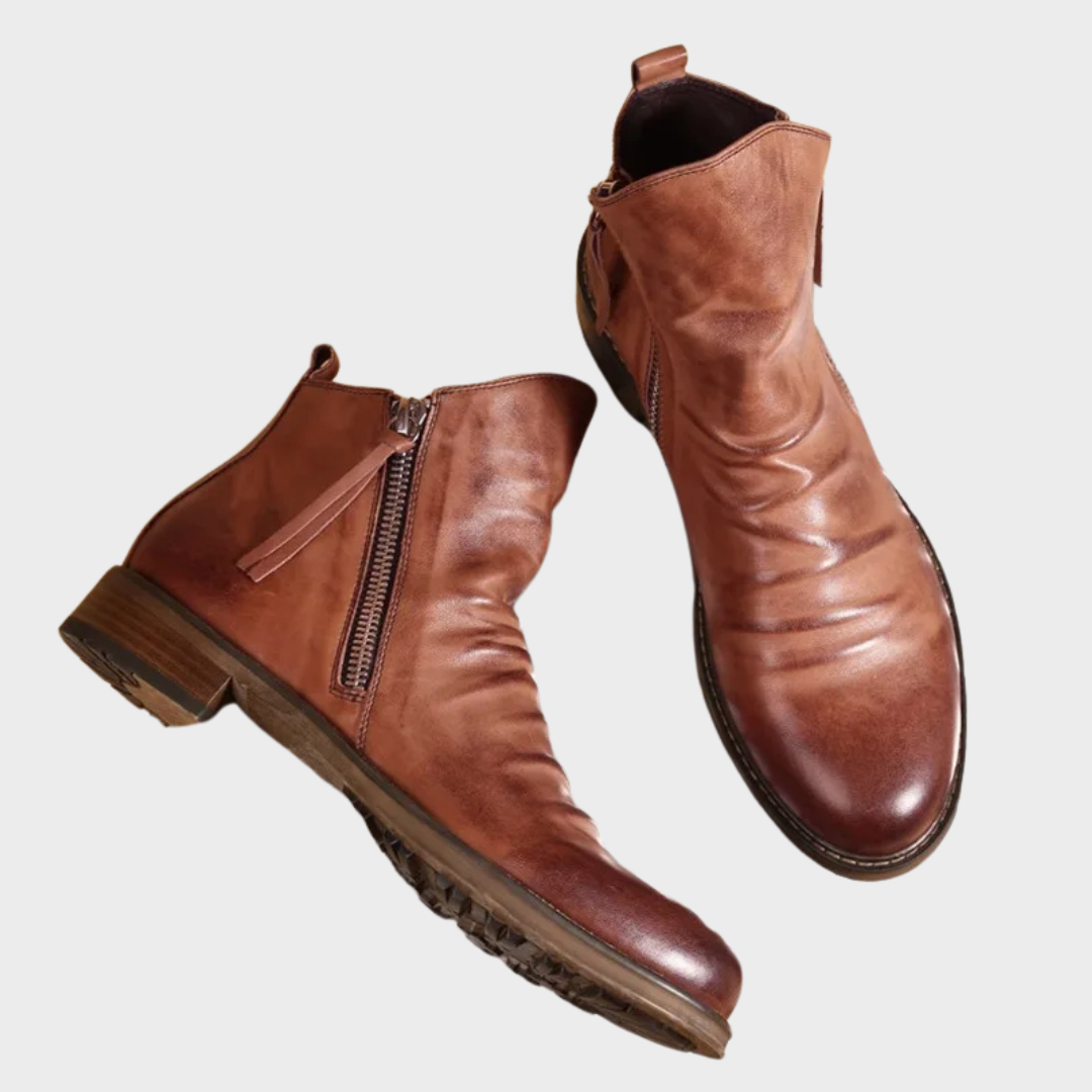 Levoire | Bottes En Cuir Lisse Pour Les Jours Froids