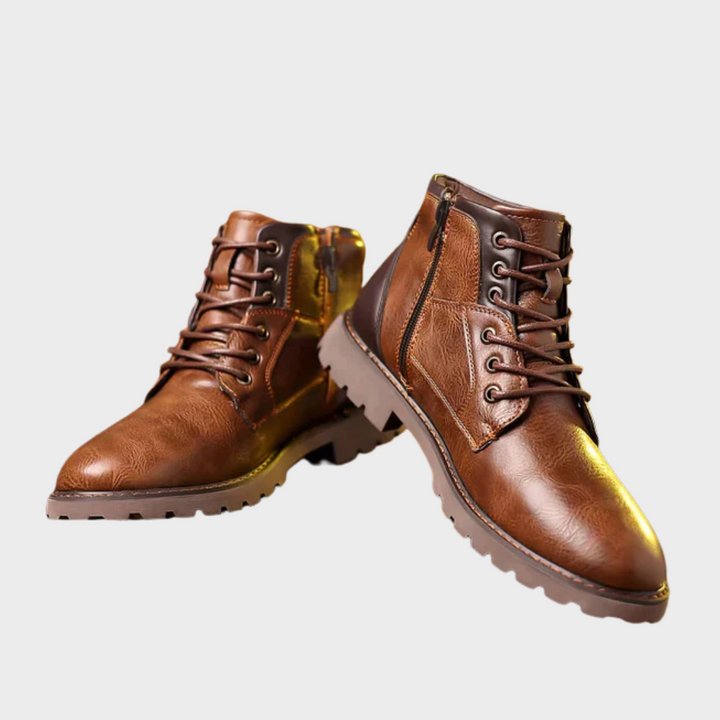 Levoire | Bottines À Lacets En Cuir Robuste