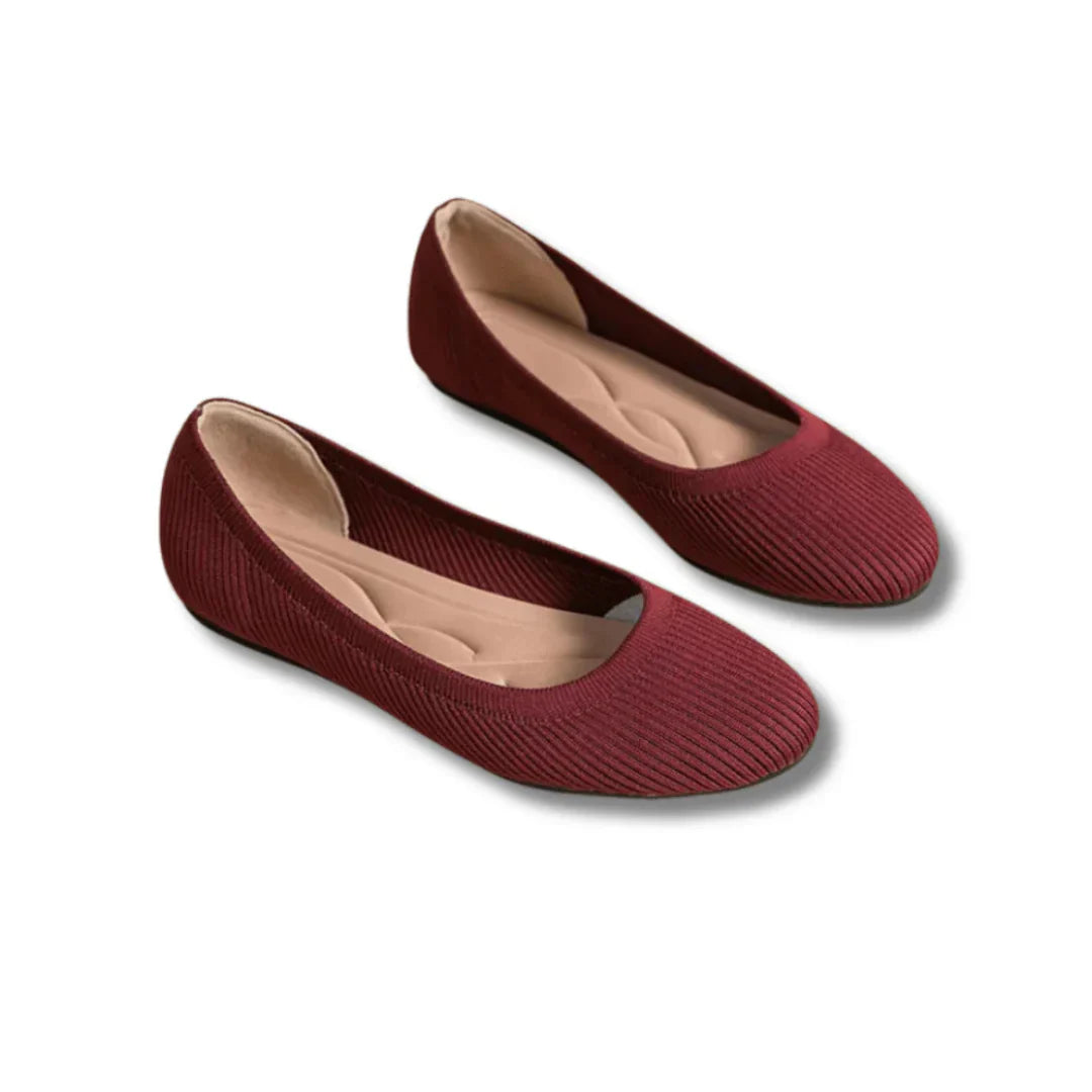 Levoire | Chaussures de ballet en tricot pour femmes confortables Rot