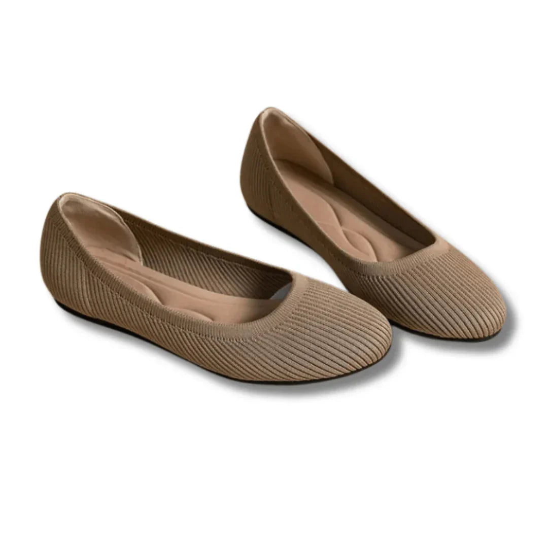 Levoire | Chaussures de ballet en tricot pour femmes confortables Kaki