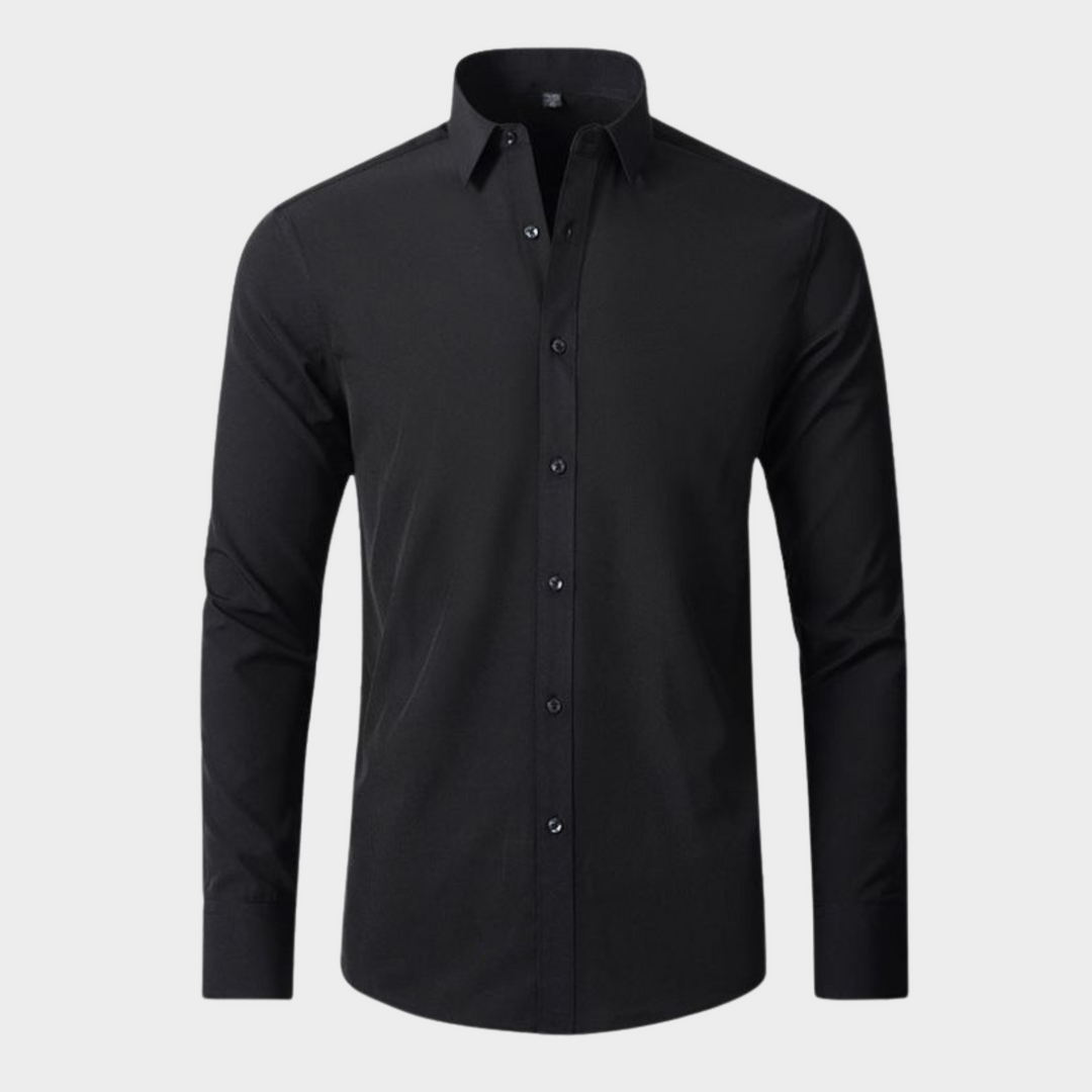 Levoire | Chemise Stretch/Tricot Sans Coutures Noir