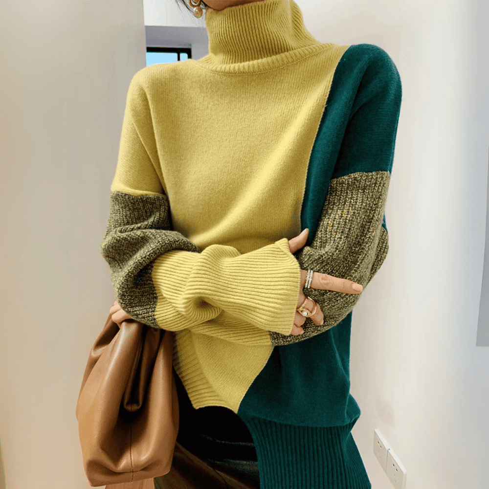 Levoire | Gilet Patchwork Pour Femmes Vert