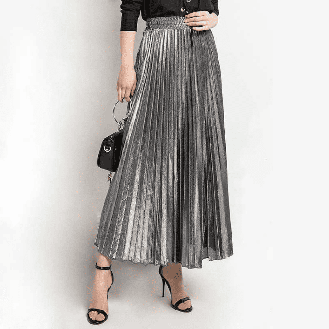 Levoire | Élégance Jupe Midi Chic Gris