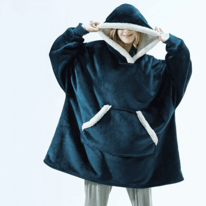 Levoire | Fleece Fabiola Pour Femmes Bleu avec bord blanc