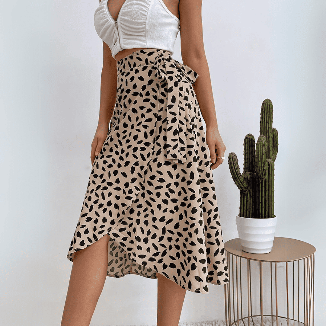 Levoire | Jupe Midi Asymétrique Vert olive