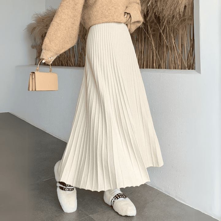 Levoire | Midi Plissé Cezaryna Chic Beige Une taille