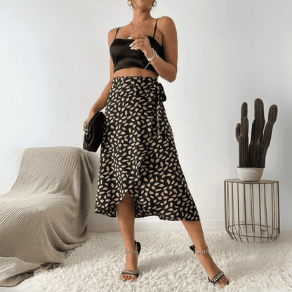 Levoire | Jupe Midi Asymétrique Noir