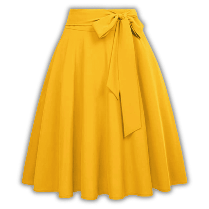 Levoire | Żanetta Midi Jupe Tendance Jaune