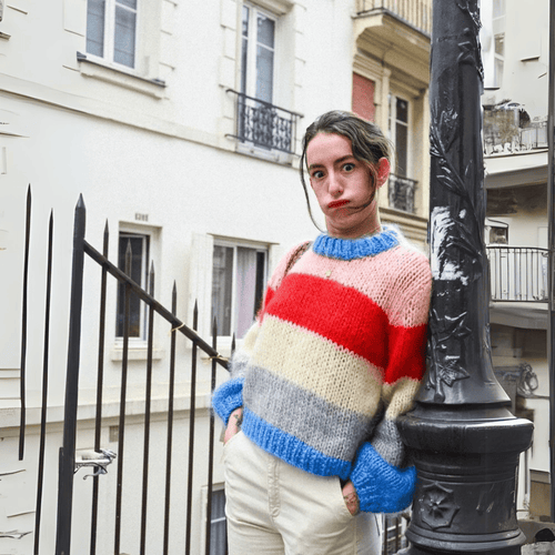 Levoire | Tissu Tricot Rayé Top Pour Femmes