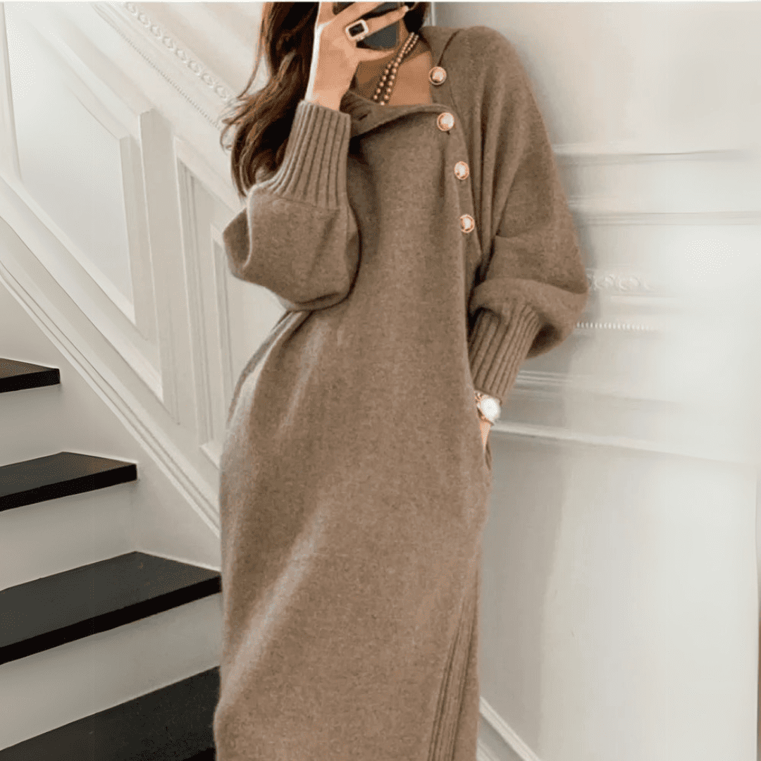 Levoire | Pull Long Col Roulé Viviana Pour Femmes Vert olive