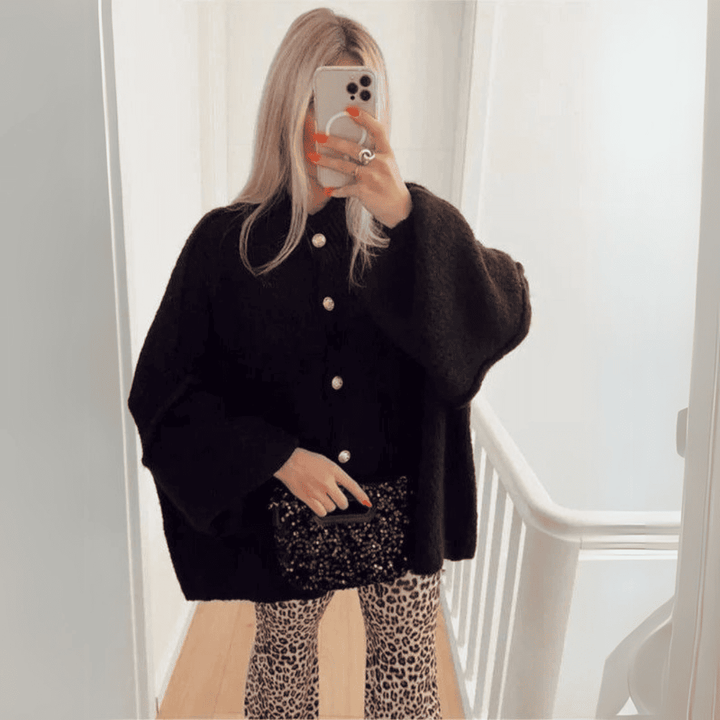 Levoire | Gilet Tricoté Grande Taille Femme Noir