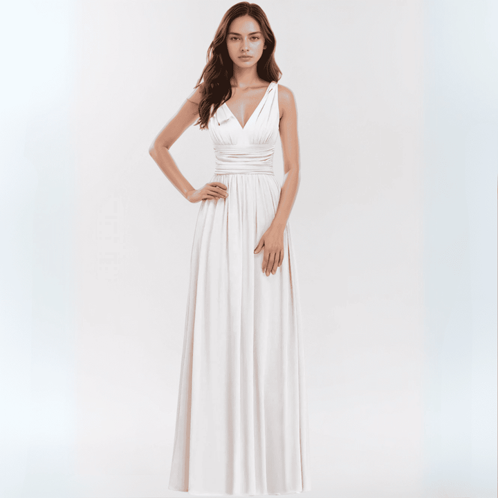 Levoire | Élise Robe De Soirée En Soie Blanc