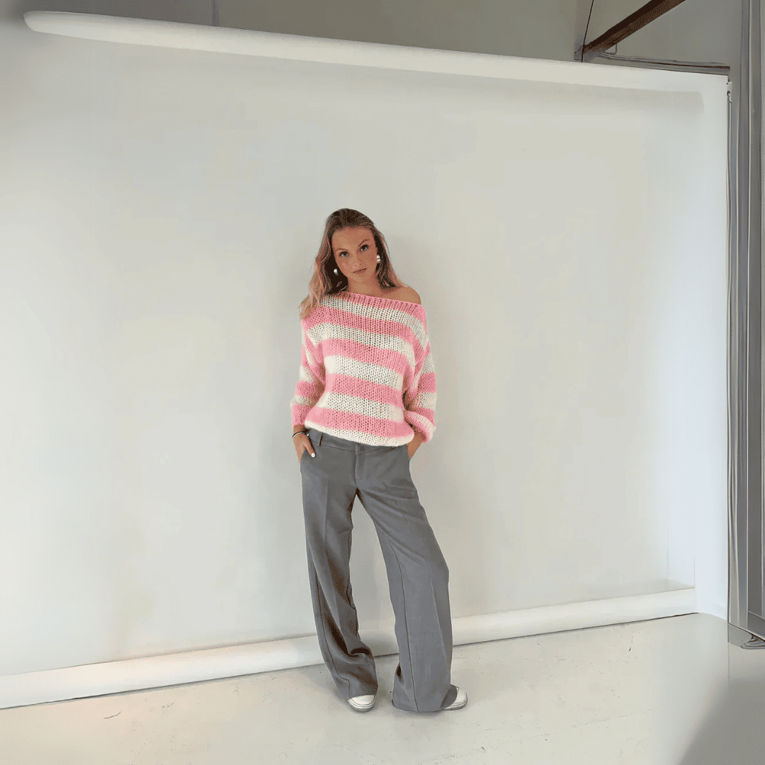 Levoire | Gilet Pour Femmes À Rayures Rosa