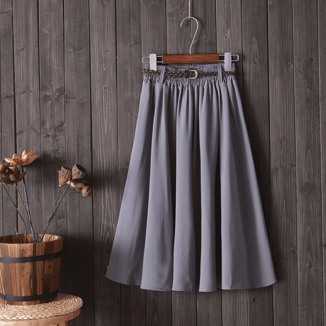 Levoire | Mini Midi Jupe Tendance Gris Une taille