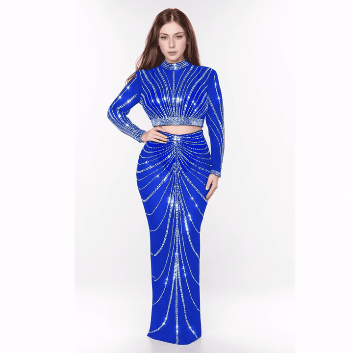 Levoire | Ingrid V Pour Les Valtijuhliin Avec Des Cristaux Bleu