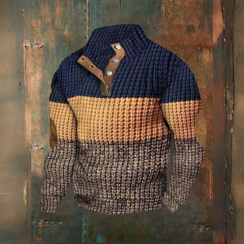 Levoire | Décontracté Pull Tri Couleurs Avec Contrast