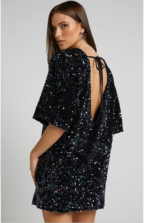 Levoire | Robe Mini Élévée Paillettes Pour Femmes