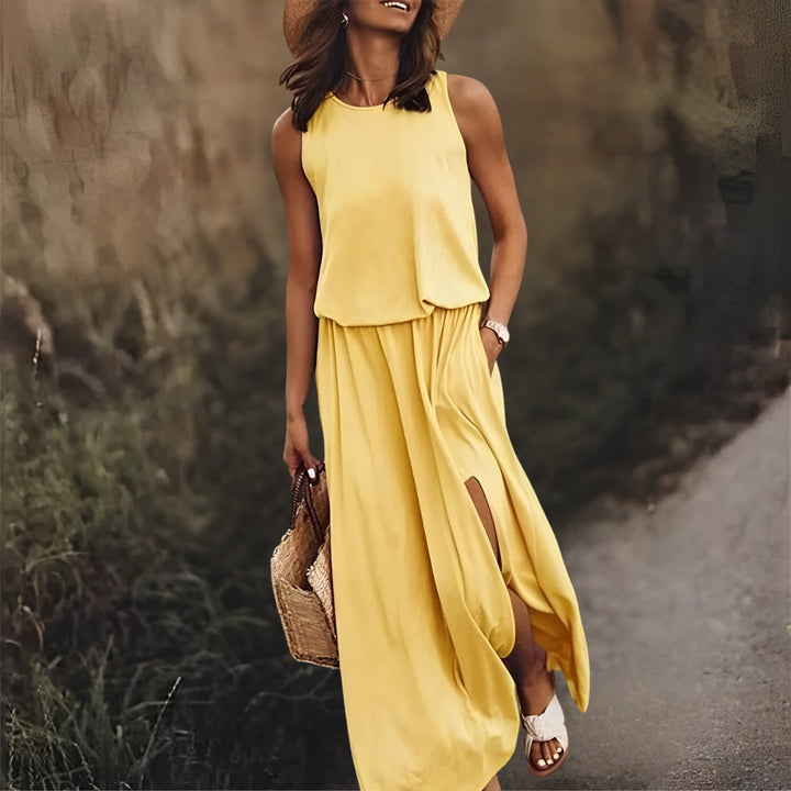 Levoire | Robe Maxi Femme Colorée Jaune