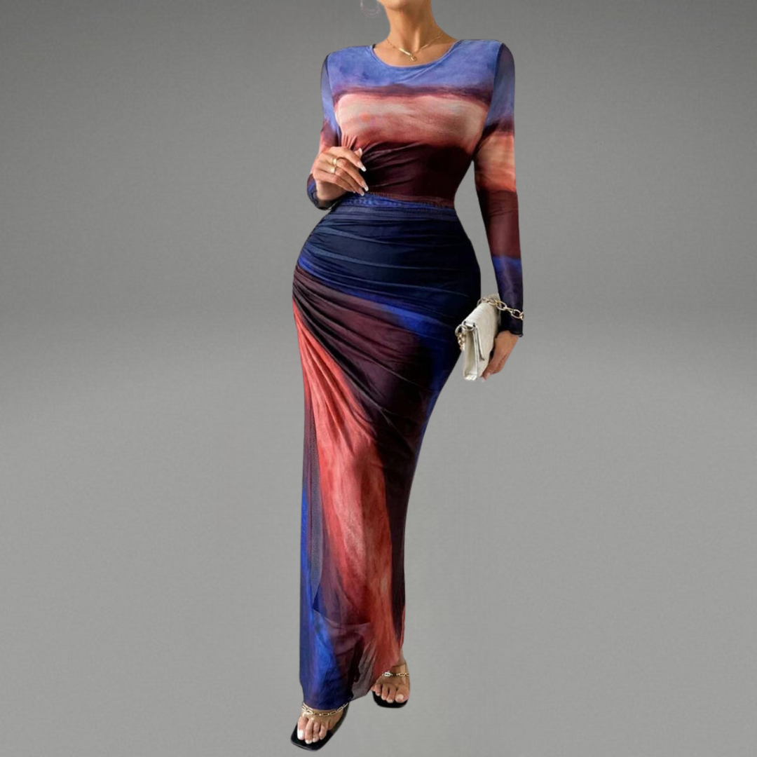 Levoire | Robe Maxi Fluide Pour Un Look Élégant Bleu