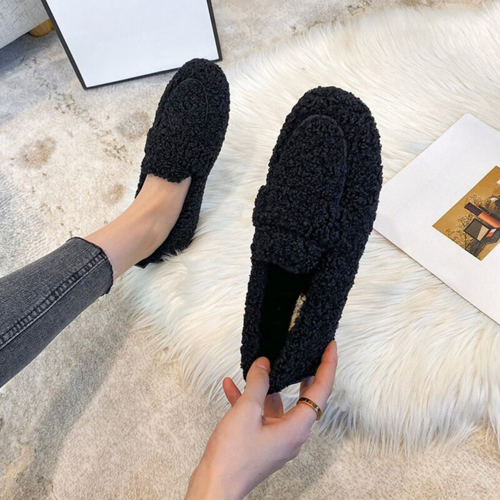 Levoire | Pantoufles En Peluche Noir