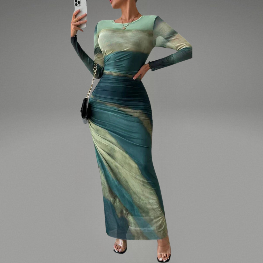 Levoire | Robe Maxi Fluide Pour Un Look Élégant Vert