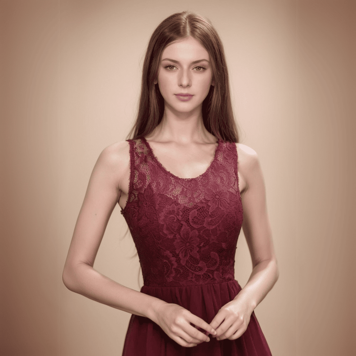 Levoire | Robe En Dentelle Lilly Asymétrique Pour Les Mariages