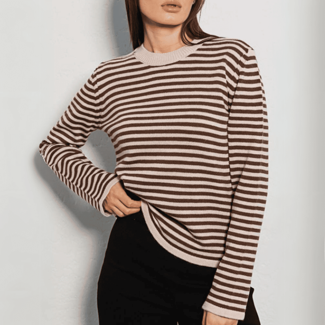 Levoire | T-Shirt À Manches Longues Pour Femmes Marron foncé