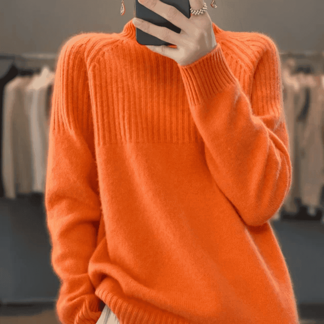 Levoire | Pull-Over En Laine À Col Roulé Pour Femmes Orange
