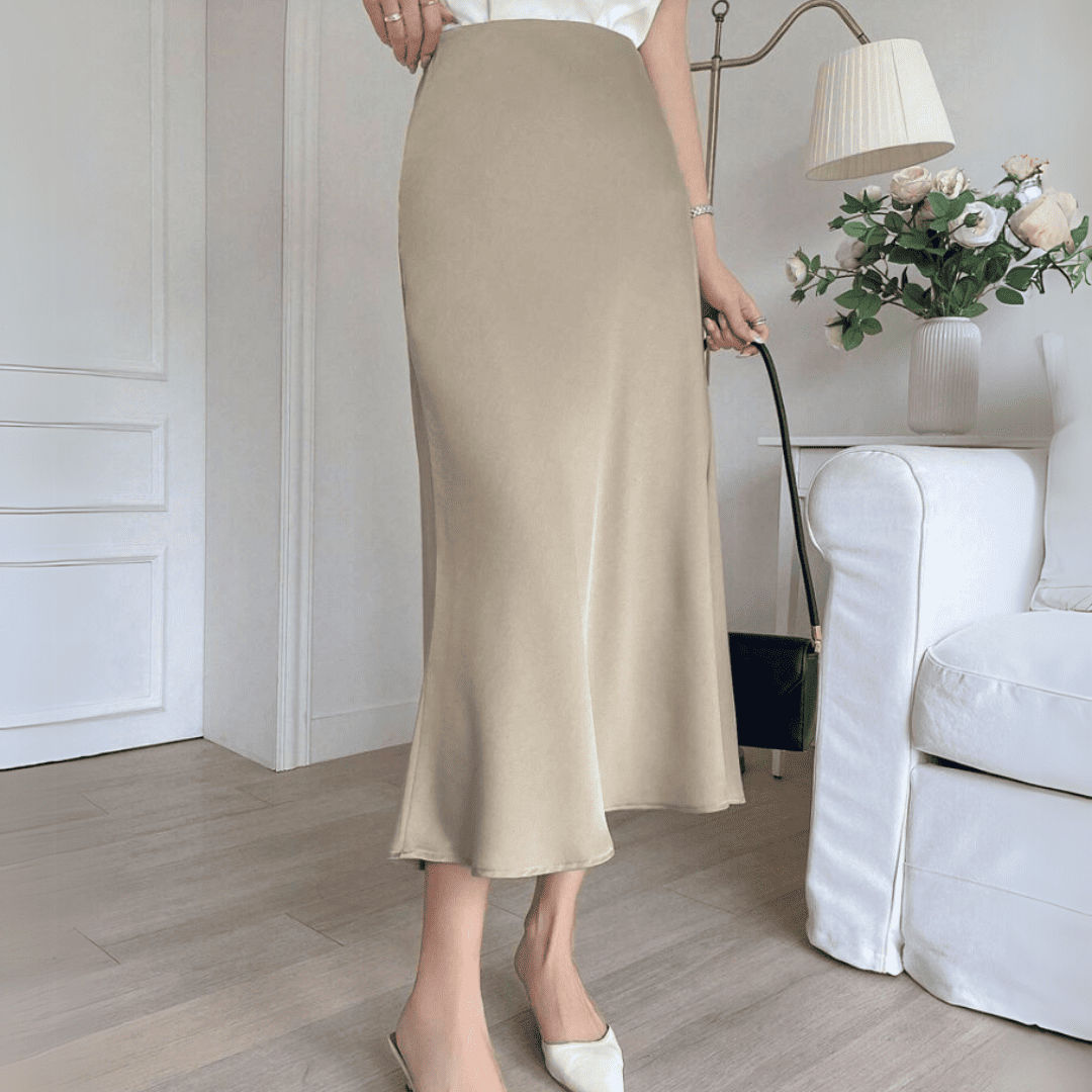 Levoire | Midi Doriana Satin Haute Taille