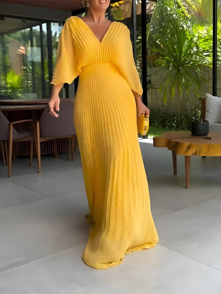 Levoire | Robe unie classique Jaune