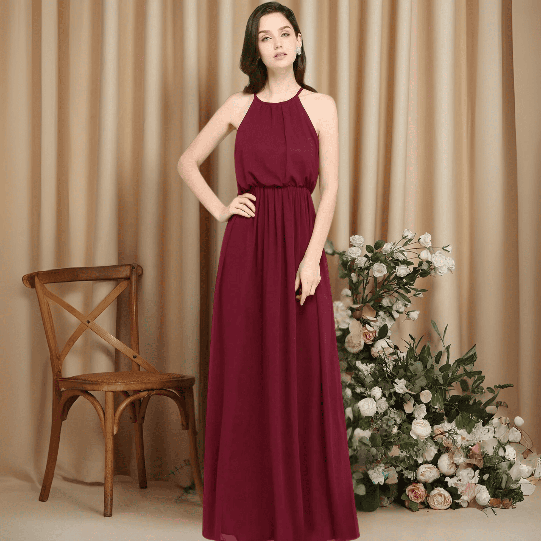 Levoire | Robe Élégante De Soirée Bordeaux