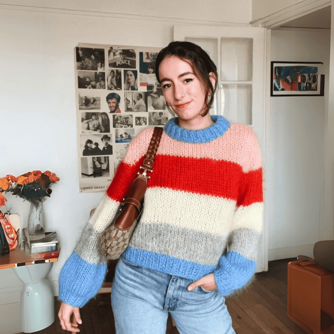 Levoire | Tissu Tricot Rayé Top Pour Femmes