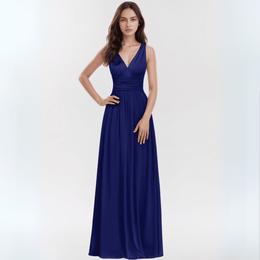 Levoire | Élise Robe De Soirée En Soie Roi bleu
