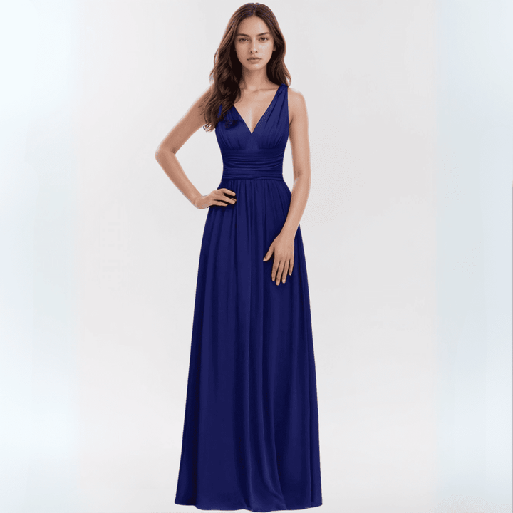 Levoire | Élise Robe De Soirée En Soie Roi bleu