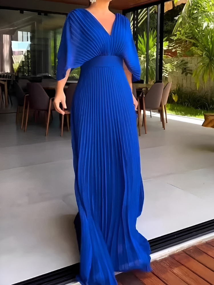 Levoire | Robe unie classique Bleu marine