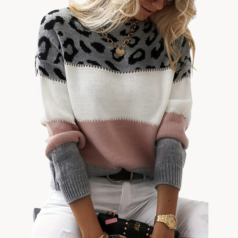 Levoire | Pull Femme Confortable En Mélange De Matériaux Rosa