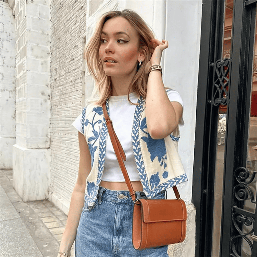 Levoire | Brodé Des Fleurs Gilet Femmes