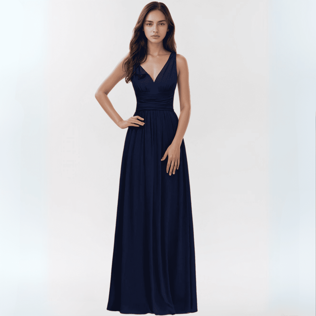 Levoire | Élise Robe De Soirée En Soie Marin