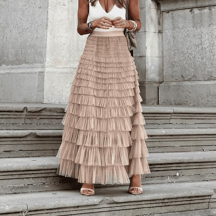 Levoire | Midi Dagna Falbany Vert olive