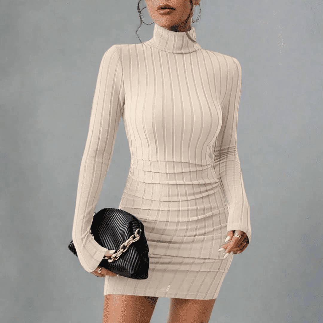 Levoire | Robe Avec Col Montant Pêche